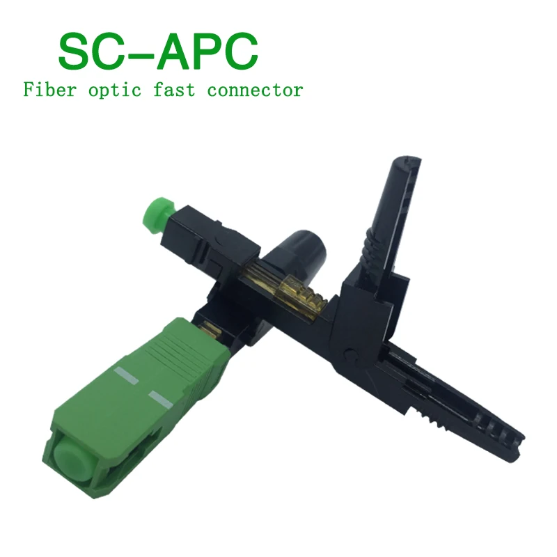 

200pcs/lot FTTH SC APC SM Fiber Optic SC/APC Quick Connector SC FTTH Fiber Optic Fast Connector SC/APC Connector