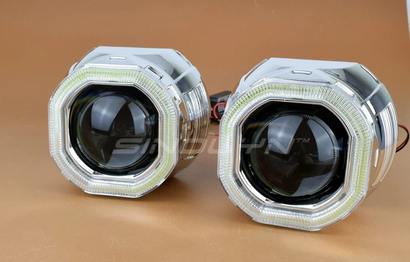 Sinolyn Биксеноновые линзы для фар HID проектор ангельские глазки полный комплект 2,5 H1 Ксенон Для H7 H4 9005 9006 автомобильные аксессуары тюнинг