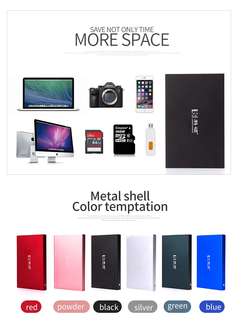 Новинка source Error внешних жестких дисков 1 ТБ 500Gb USB 3,0 Externo Disco HD диск для хранения устройств рабочего ноутбука мобильный жесткий диск 2T