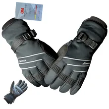 MOREOK Ski Gloves 3M Warm Full Finger Touch Screen Winter Cycling Gloves With Reflect Strip Biking Motorcycle Driving Glove Men MOREOK Ski Gloves 3M Warm Full Finger Touch Screen Winter Cycling Gloves With Reflect Strip Biking Motorcycle Driving Glove Men