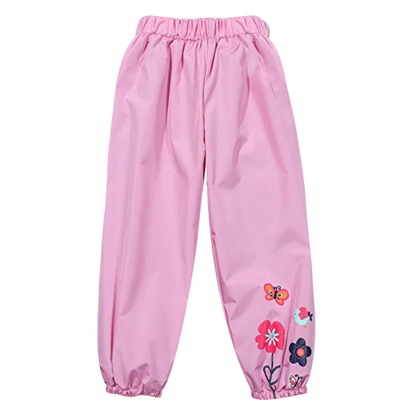 Весенние штаны для девочек детские штаны высококачественные водонепроницаемые штаны для девочек зимние леггинсы с цветочным принтом для маленьких девочек