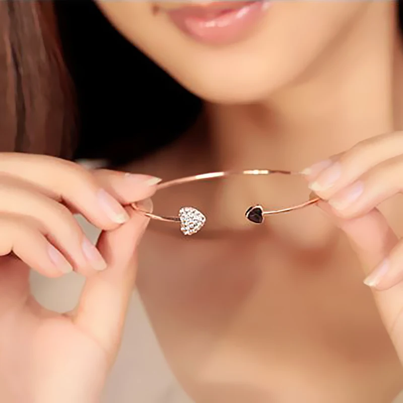 1 шт. женский модный Регулируемый двойной браслет золотые браслеты манжета