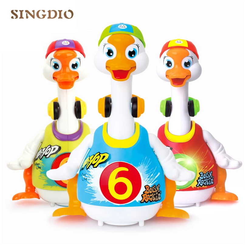 

Creative Music Toys for Children Hip Pop Dance Walking Story Telling Swing Goose Learning Educational Toys Electronic Baby Toys