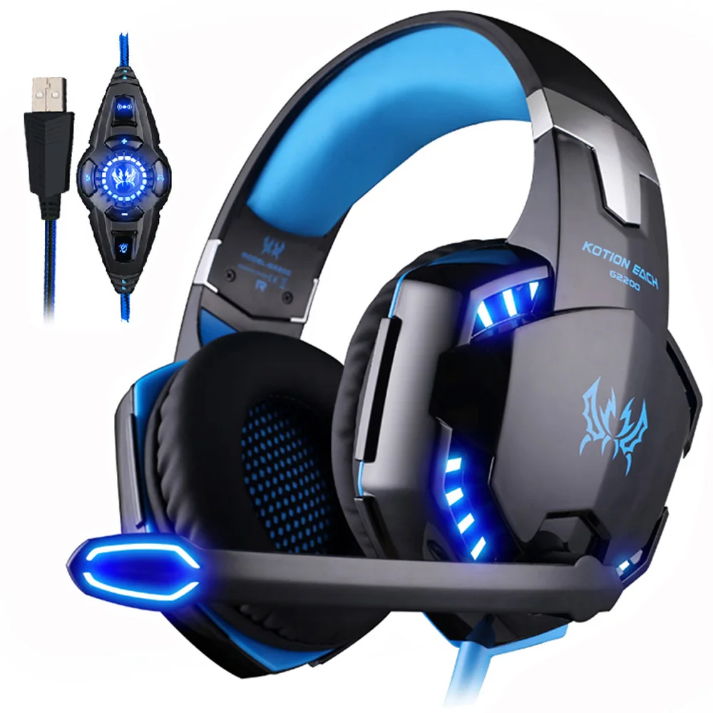 Cncool Hot USB 7.1 Surround Sound Gaming Headphone Stereo game Headset with Microphone Earphone LED for PC Computer laptop | Электроника