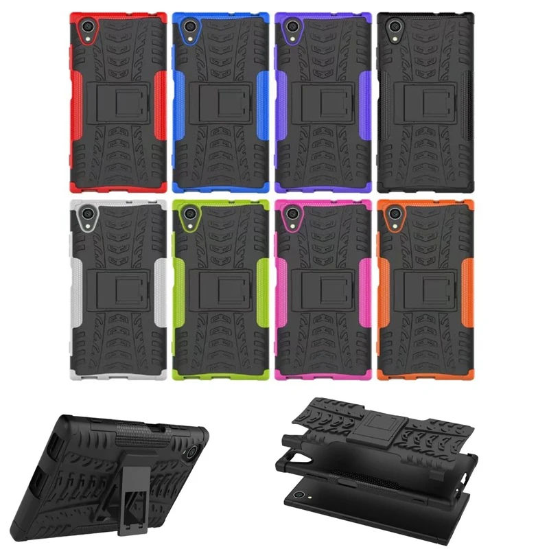 

Duty armor Case For Sony Xperia XA1 plus XPerformance XZ Premium E5 C5 case with stand Protective Skin Double Color Shock shell