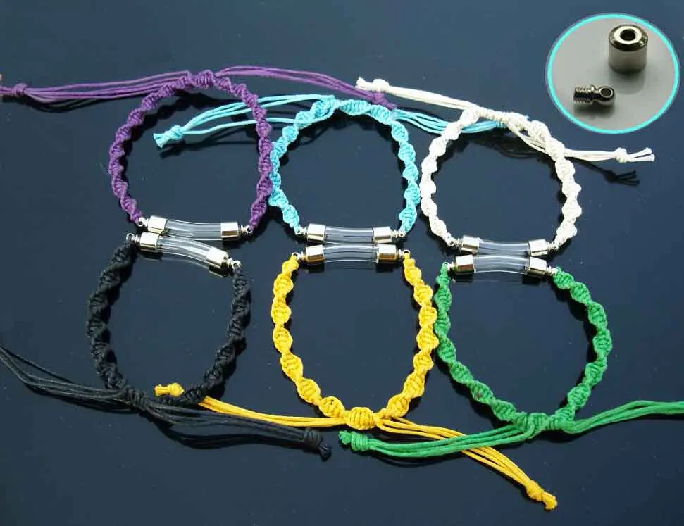 Preglued Никель позолоченные винтовые Кепки Браслеты(разных цветов) риса письма колье подвески имя на Райс Виал ювелирные изделия