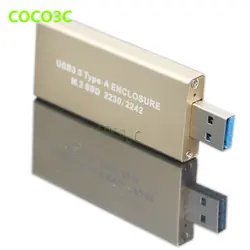 USB 3.0 M.2 SATA SSD корпус USB3.0 к NGFF B Ключ b + M Ключ адаптер M2 Mobile Box для Transcend MTS400 Plextor PX-128M6G-2242