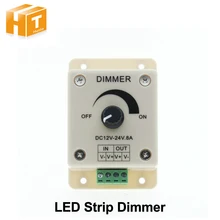 Светодиодный диммер DC12V~ 24V 8A вручную вращения диммер контроллер для Светодиодные ленты