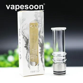 

10pcs 810 long glass Drip Tip For TFV8 TFV12 prince TFV8 BIG BABY X BABY Atomizer Wide Bore Mouthpiece