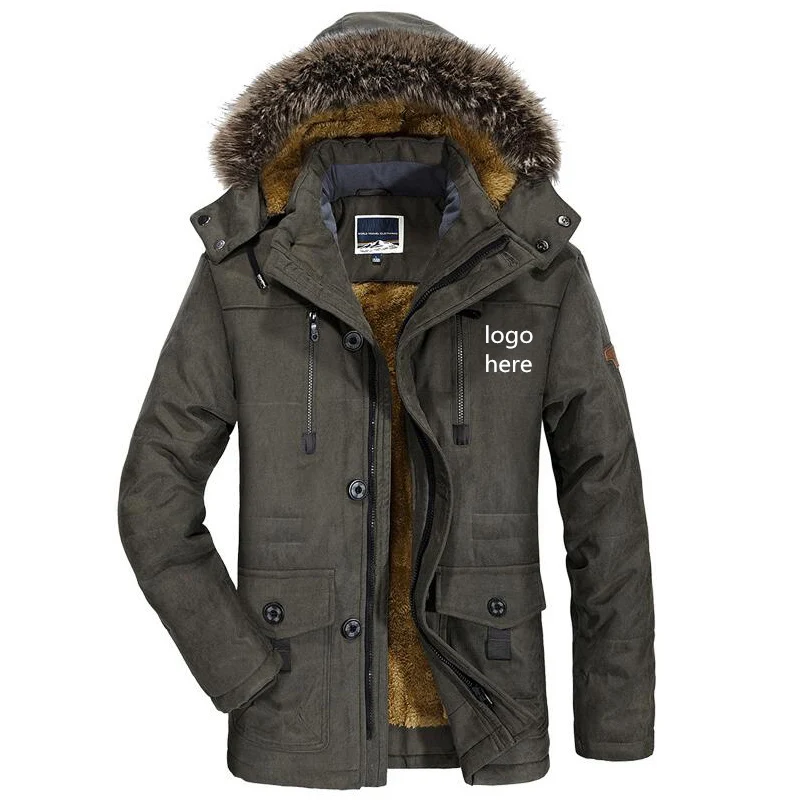 Winter Custom Parka Jacket Men's Casual 