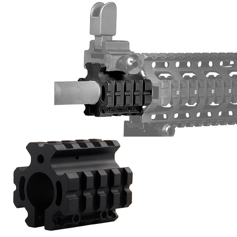 

Airsoft Hunting Model 0.75 inch Low-profile Quad-rail Gas Block for 0.75" Barrel or Gas Tube gas blocks