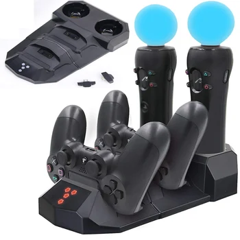

For Playstation 4 PS4 Slim Pro PS VR PS Move Motion Controllers Accessories Charging Dock Station Storage Charger Charge Stand