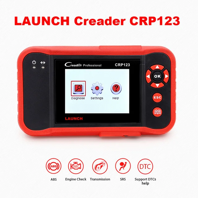 Launch X431 Creader CRP129 CRP123 Creader VII OBD2 диагностический инструмент для ENG/AT/ABS/SRS+ EPB/Oil/SAS сброс X431 CRP 123 сканер - Цвет: CRP123