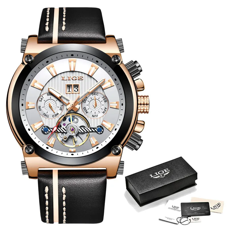 Часы мужские Tourbillon автоматические механические Спортивные наручные часы