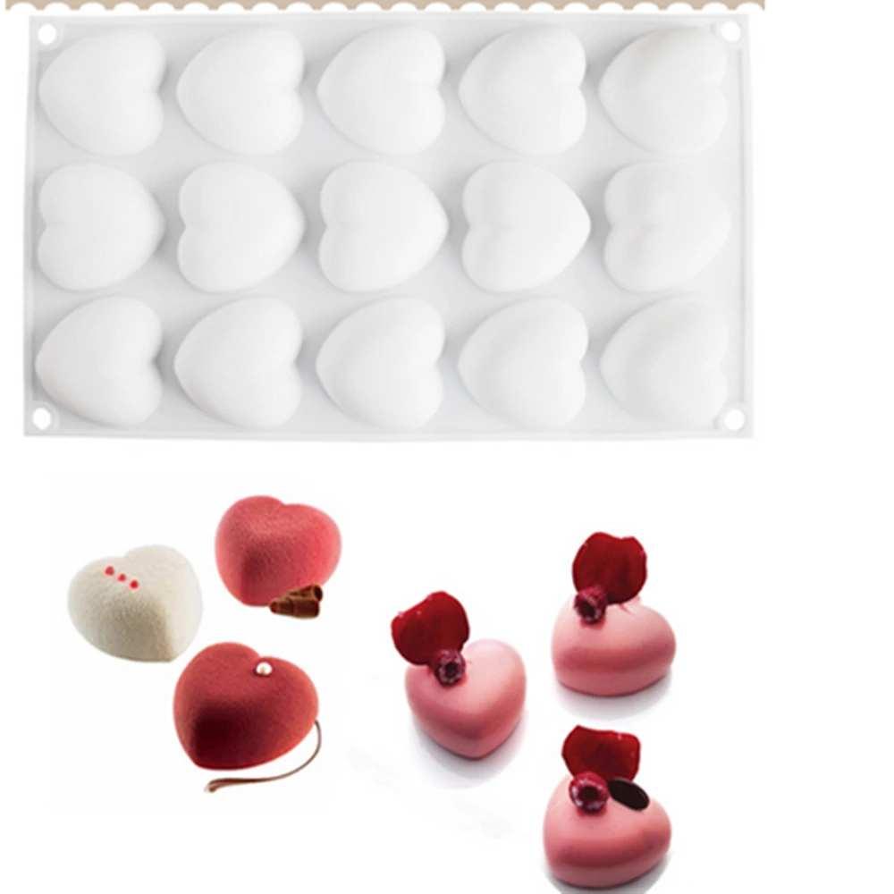 Günstige AMW Ofen Backen Liefert Herzförmige Silikon Kuchen Form DIY Backen Gebäck Werkzeuge Mousse Kuchen Form Küche Backformen Silikon