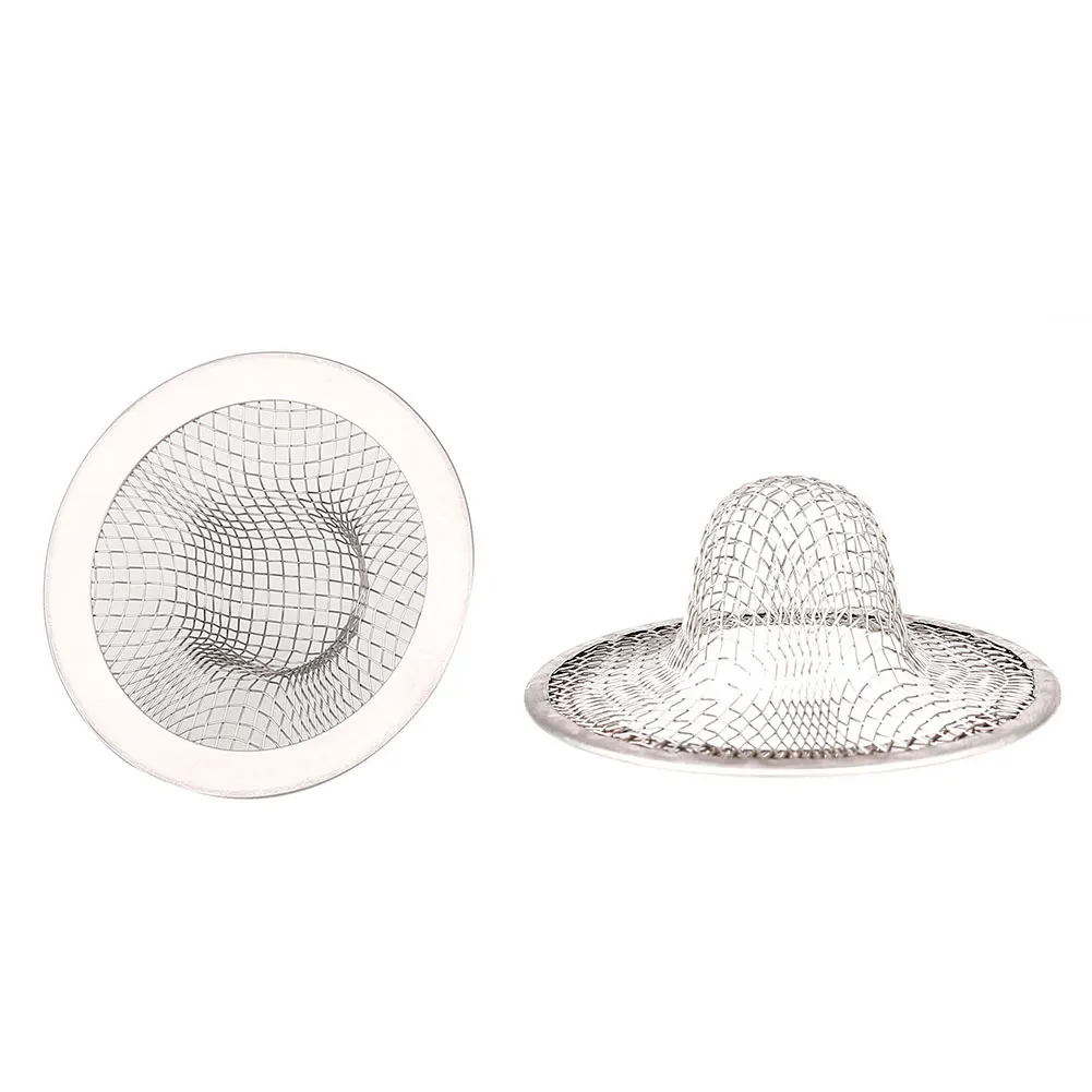 

7cm Stainless Steel Drainer Basin Filter Mesh Sink Sewer Strainer 2Pcs Durable Kitchen Sink Tools a Cleaning Supplies a Durable