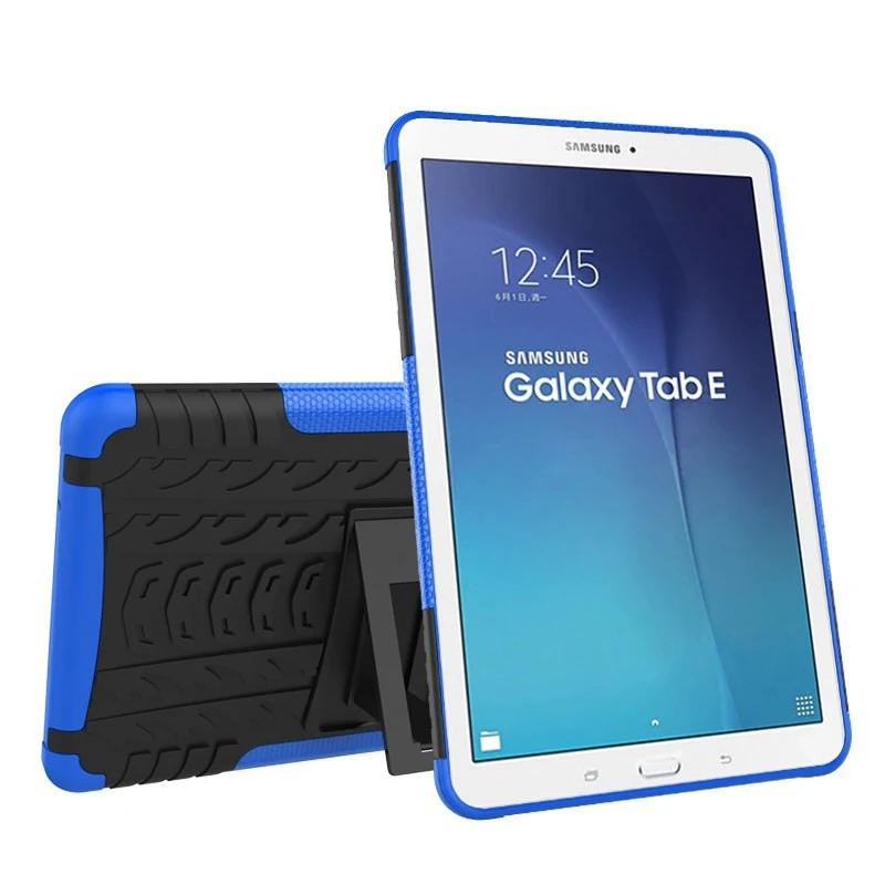 Жесткий силиконовый чехол Amor для samsung Galaxy Tab E 9,6 T560 T561, чехол для планшета samsung T560, Чехол+ пленка+ ручка - Цвет: blue