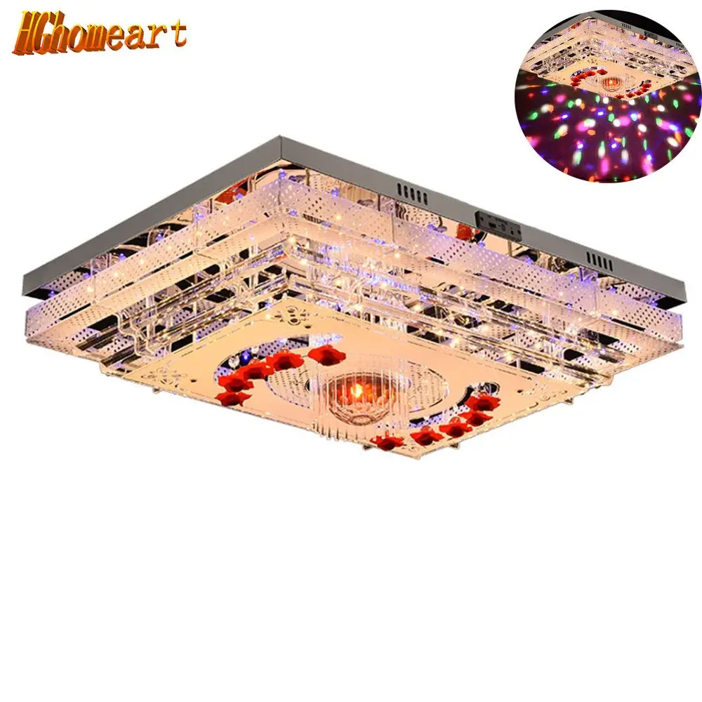

HGHomeart Modern LED Ceiling Lamps Lustre Luminaire Bluetooth Music USB MP3 Colorful Night Ceiling Fixture Light Home Lighting