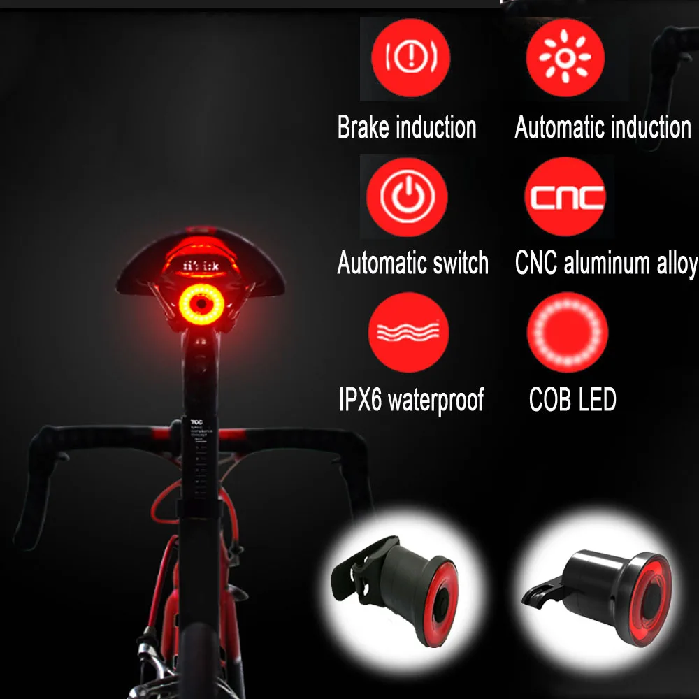 

Xlite100 Bicycle taillight intelligent sensor brake rear light USB rechargeable bike lamp LED IPX6 waterproof tail lights