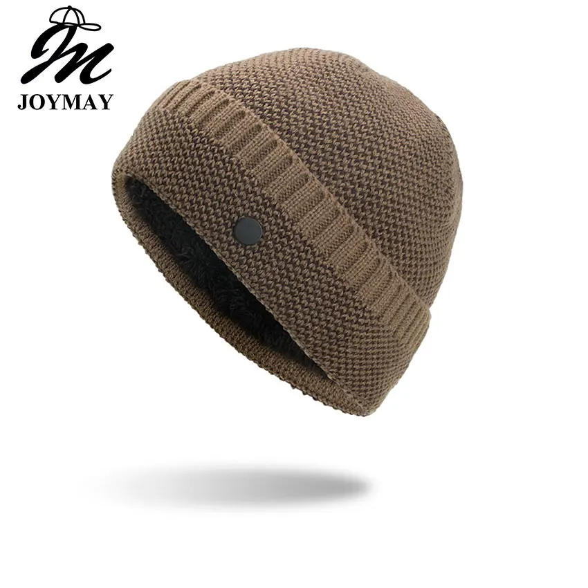 

Joymay 2018 New Winter Beanies Hat Unisex Plain Warm Soft Skull Knitting Cap Hats Gorro Caps For Men Women Dropshipping WM102