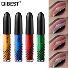 QIBEST, 13 цветов, макияж, жидкий блеск, подводка для глаз, профессиональная блестящая подводка для глаз, гелевая, сексуальная, стильная, Золотая подводка для глаз, карандаш, косметика