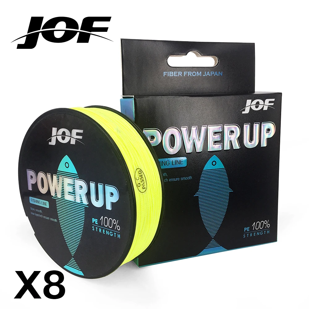 JOF POWER UP Series 100 м 109yds 8 нитей плетеная рыболовная леска Япония Multifilament PE проволока 20