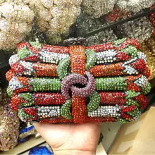 Роскошные Клатчи из кристаллов для женщин клатч вечерняя сумочка Серебристая форма необычный узор кристалл алмаза клатч женские вечерние сумки