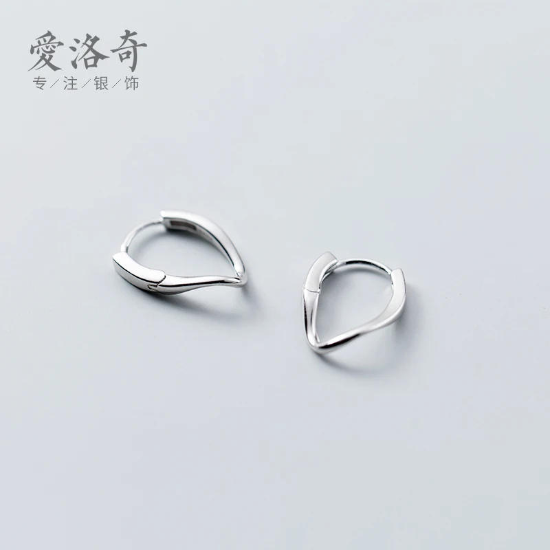 Raoch S925 Серебряная Ушная Кнопка женский в Корейском стиле небольшой свежий