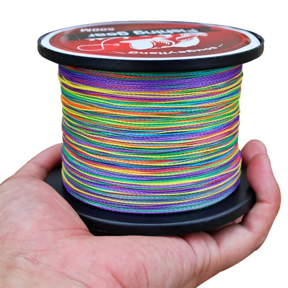 Sougayilang 500M Fishing Line 0.4-8.0 Brand High Quality 4 Strands Multifilament Braided Fishing Line Multicolor Fishing Tackle