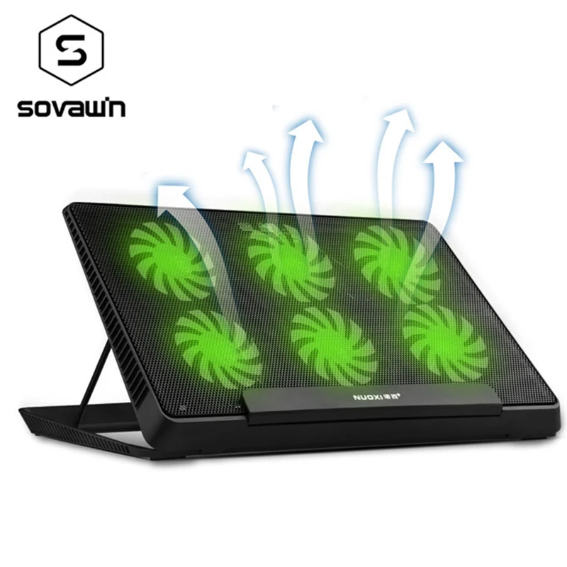 NUOXI H8 6 LED высокоскоростной кулер для ноутбука охлаждающая подставка с воздушным