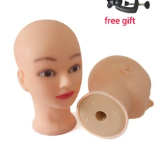 21 дюймов Подставка под парик для волос стиль делая манекен для шляп женщин манекен голова лысый манекен голова с парик на скобе стенд с головой