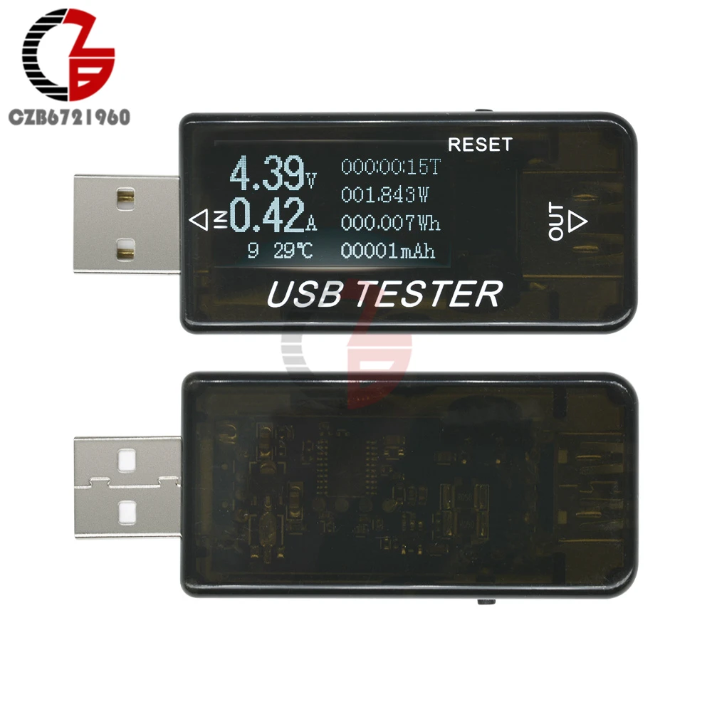 Авто usb тестер 6 в 1 цифровой вольтметр Амперметр Напряжение ток Мощность