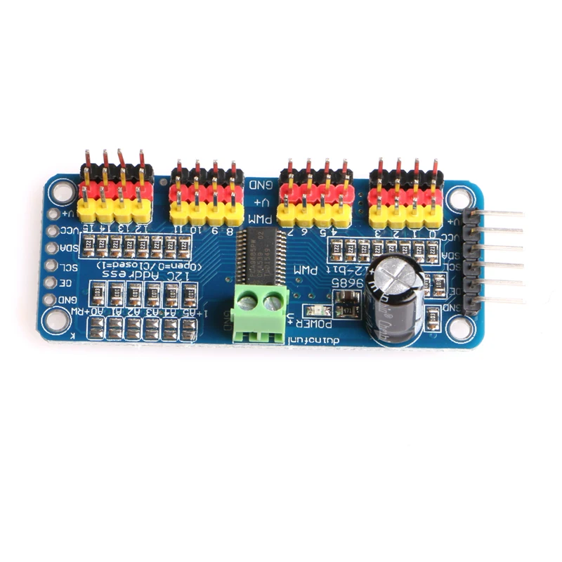 1 шт. Новый OOTDTY PWM Серводвигатель I2C 16 канальный 12 бит модуль для робота Ardui no Raspberry