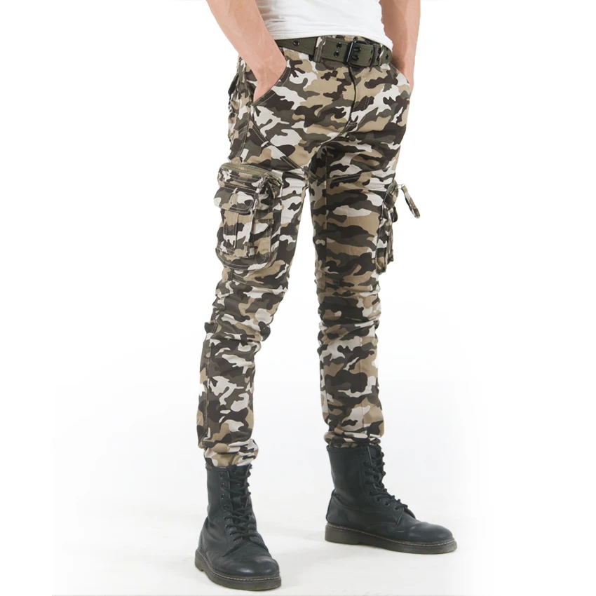 Fashion Camo Casual Military male trouser Thin Camouflage Men's Slim Spring Summer Combat Tactical Army Skinny Pencil Pant - Цвет: 109 camo