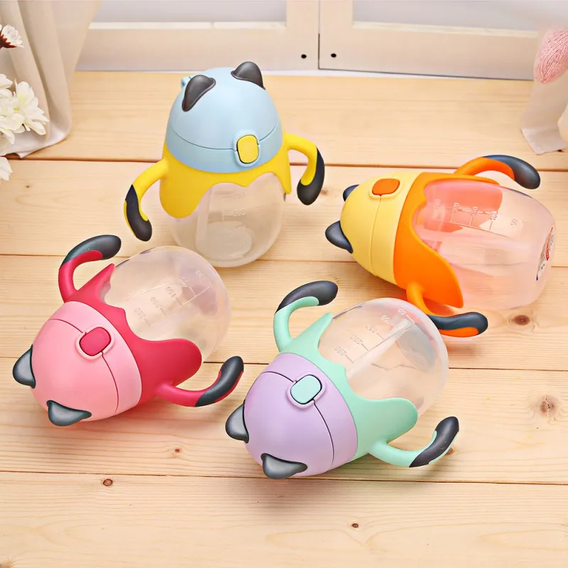 Toddler Silica Gel 250ml Cute Baby Cup Kids Children Learn Feeding Drinking Water Handle Bottle Training Cup Baby Feeding Cup