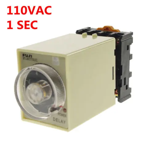 

110V Power off delay timer time relay 0-1 second &base