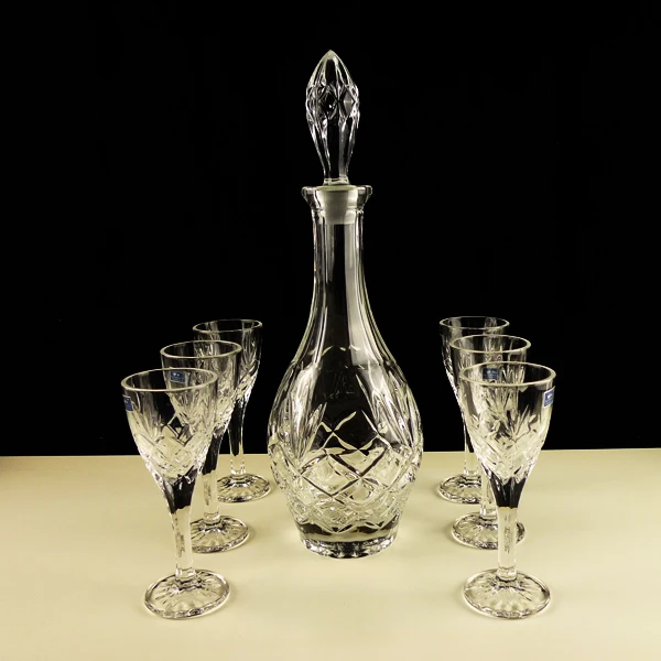 Free shipping Czech crystal wine glass 7 Set red bottle decorations | Обустройство дома
