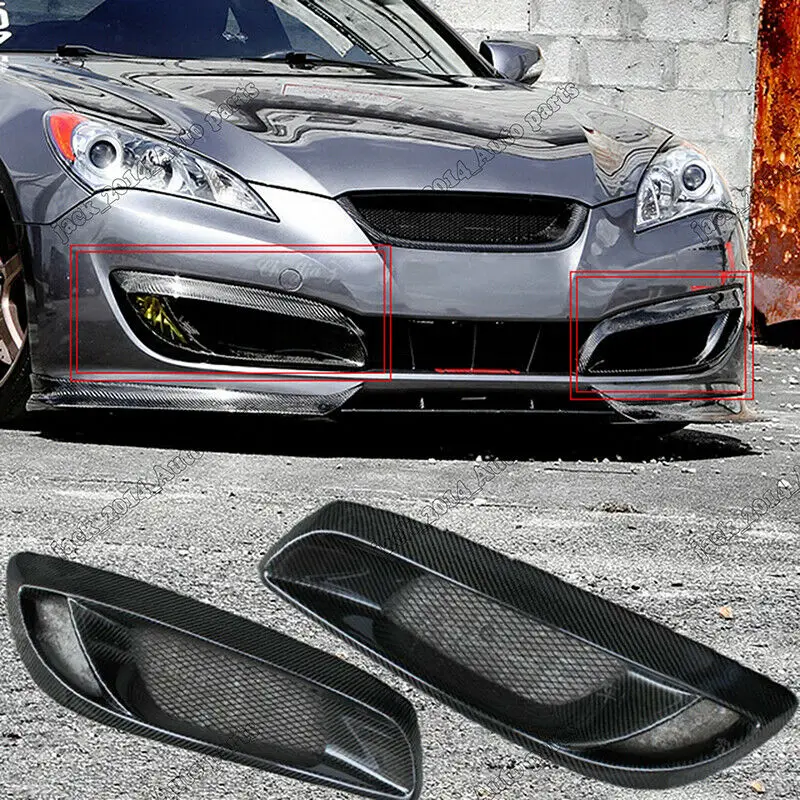 

Real Carbon fiber Front Fog Lamp Light Cover for Hyundai Genesis Coupe 2008 2009 2010 2011 2012