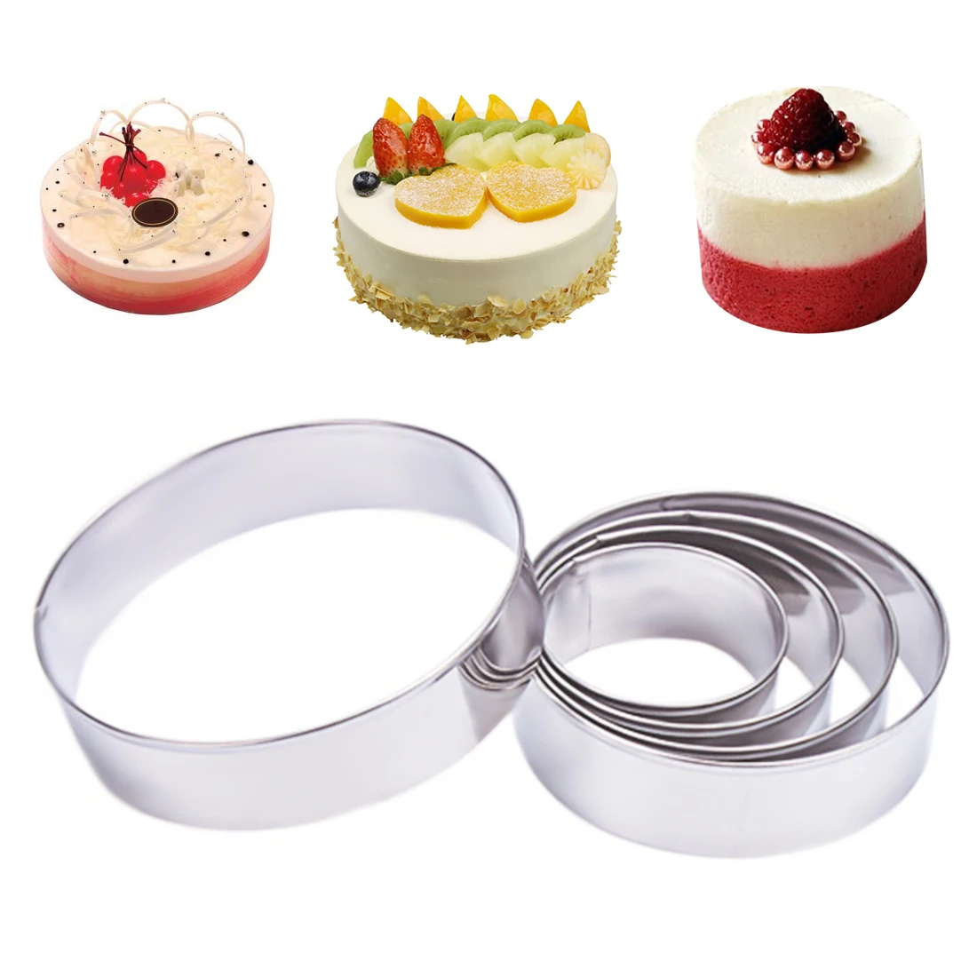 Форма для торта 8 см. Cake Baking Tool форма для выпечки yr1811-12. Форма для торта Cake Mould Set. Форма для выпечки кольцо. Кольца для выпекания тортов.
