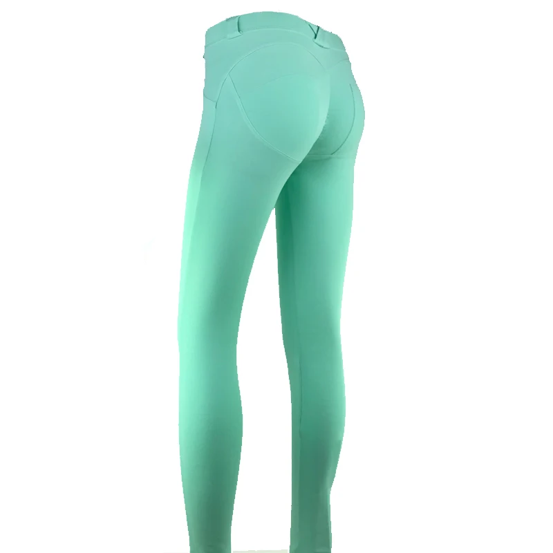 Высокая Qualtiy заниженной талией росту эластичные лосины женские сексуальные брюки бодибилдинг одежда Jegging легинсы гетры легенсы леггинсы - Цвет: Fruit Green