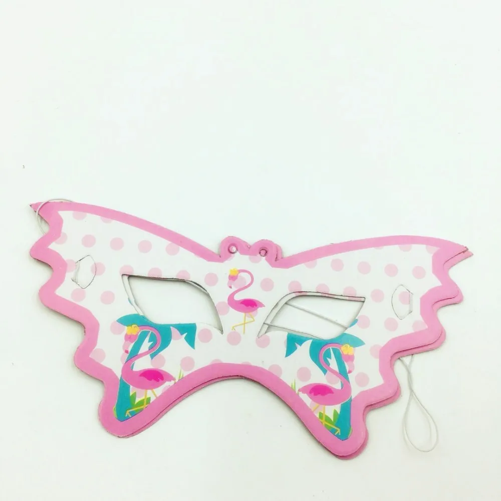 10pcs/lot Flamingo theme face masks baby shower party masks Flamingo