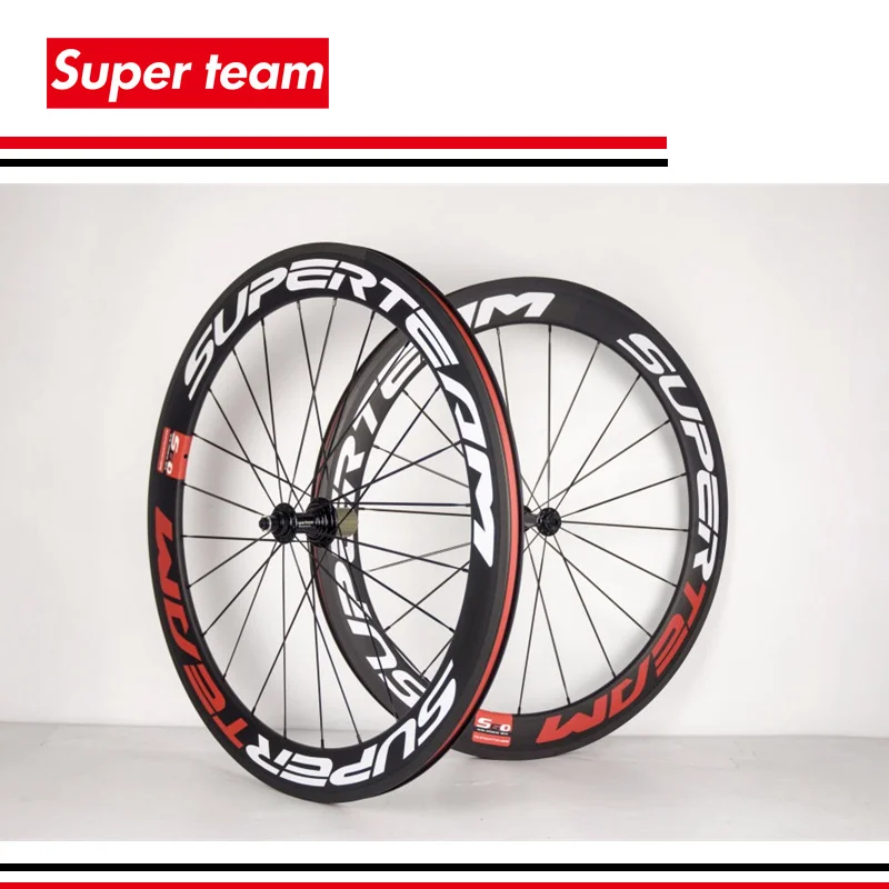 

Superteam carbon clincher 700c 60mm road bike wheels matte finish 23mm width