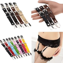 One Pair Multi-function Double Head Garter Strap PU Leather Garters Sexy Thigh-Highs Stockings & Garter Belt Suspender Strap