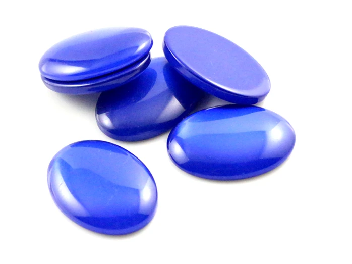 

New Fashion 10pcs 18x25mm Blue Color Flat Back Resin Cabochons Cameo G7-05