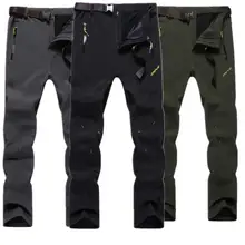 Зимние уличные брюки мужские водонепроницаемые ветрозащитные Дышащие Мягкие штаны большого размера для рыбалки, Походов, Кемпинга, теплые флисовые брюки