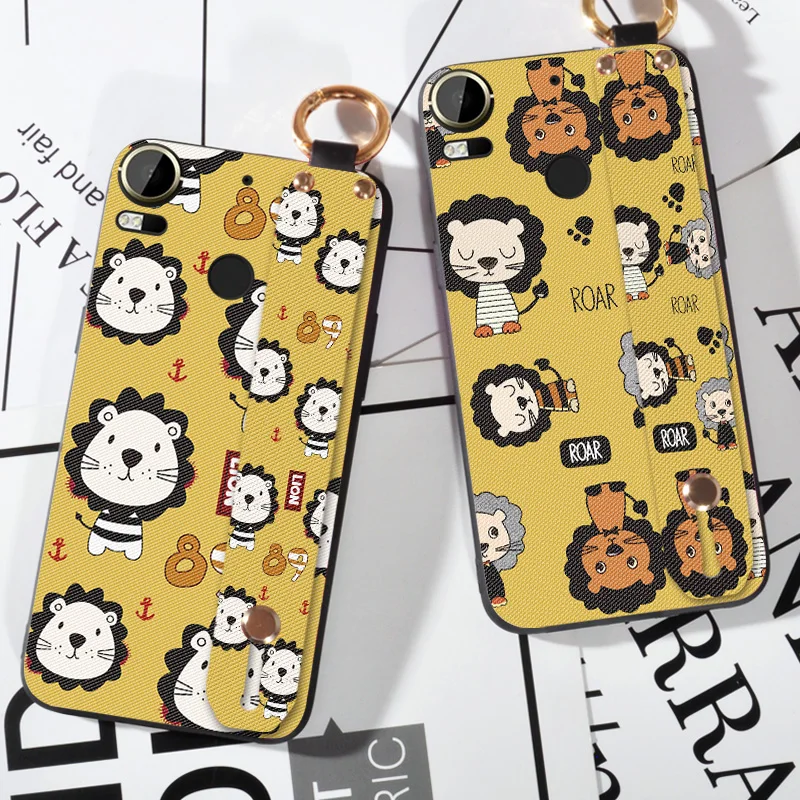 

Cute Lion Strap Case For HTC One M7 M9 X9 A9S 801E Phone Bag TPU Silicone Cases For HTC Desire 10 D10 Pro Capa Fundas