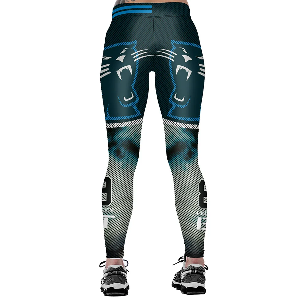 Унисекс Carolina P-Team лого эластичные леггинсы для фитнеса волокно хип-хоп вечерние штаны для тренировок брюки для упражнений дропшиппинг