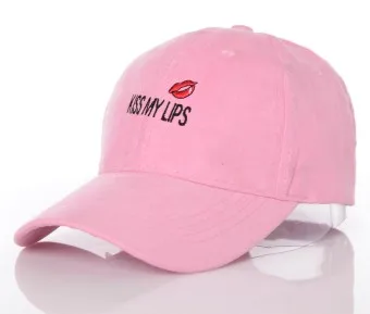 Для женщин Snapback Кепки s поцелуй меня губы Для мужчин Бейсбол Кепки Для женщин hat Casquette бренд кости Шапки для Для женщин Для мужчин Gorras вводная - Цвет: Розовый