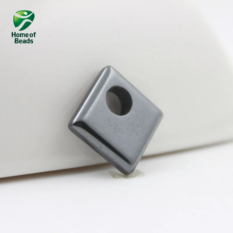 hot sale fashion hematite square pendant accessories diy accessories  HP1101 2