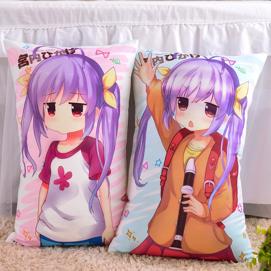 

Japanese Anime Non Non Biyori Nyanpasu Cute Kawaii Loli Hugging Body Pillow Otaku Cushion Core 35x55/45x70cm 2WAY Plush Fabric